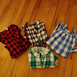 **Sold** 4 plaid tops / dresses for toddlers